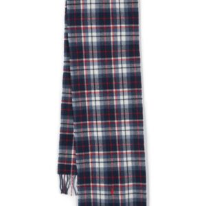 Polo Ralph Lauren  check-pattern fringed scarf