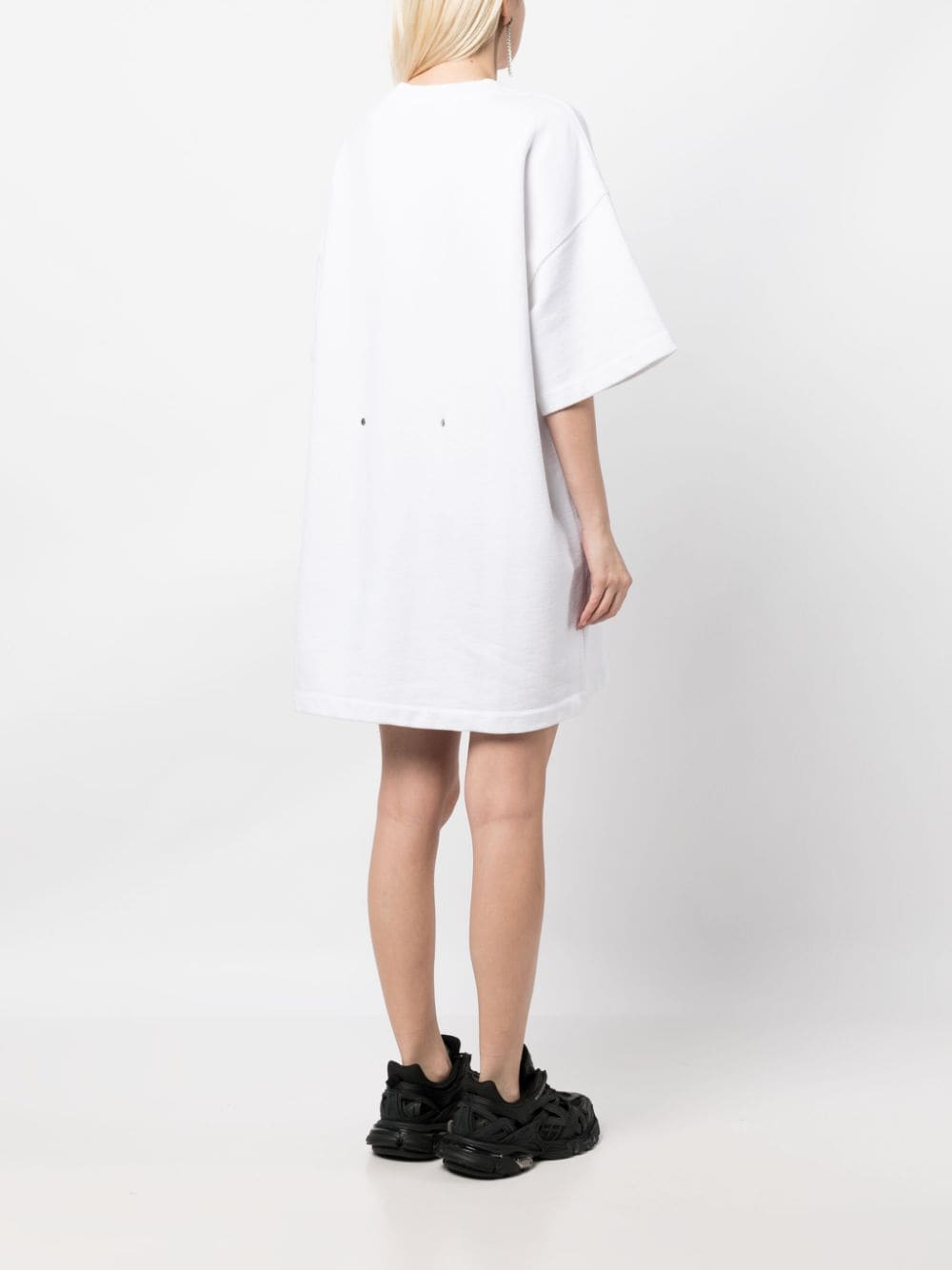 Off-White logo-print T-shirt dress - Image 4