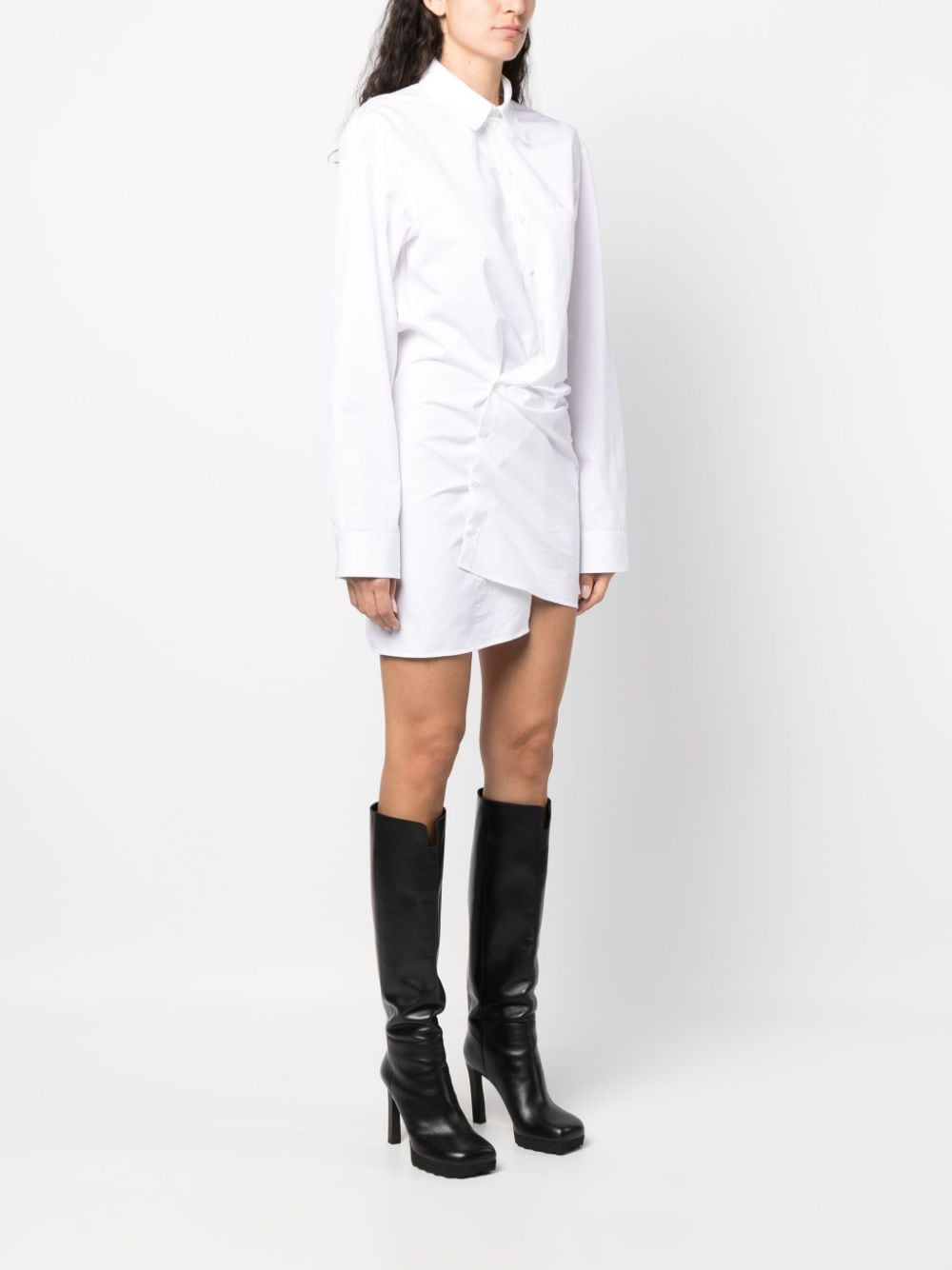 Off-White asymmetric cotton shirtdress - Image 3