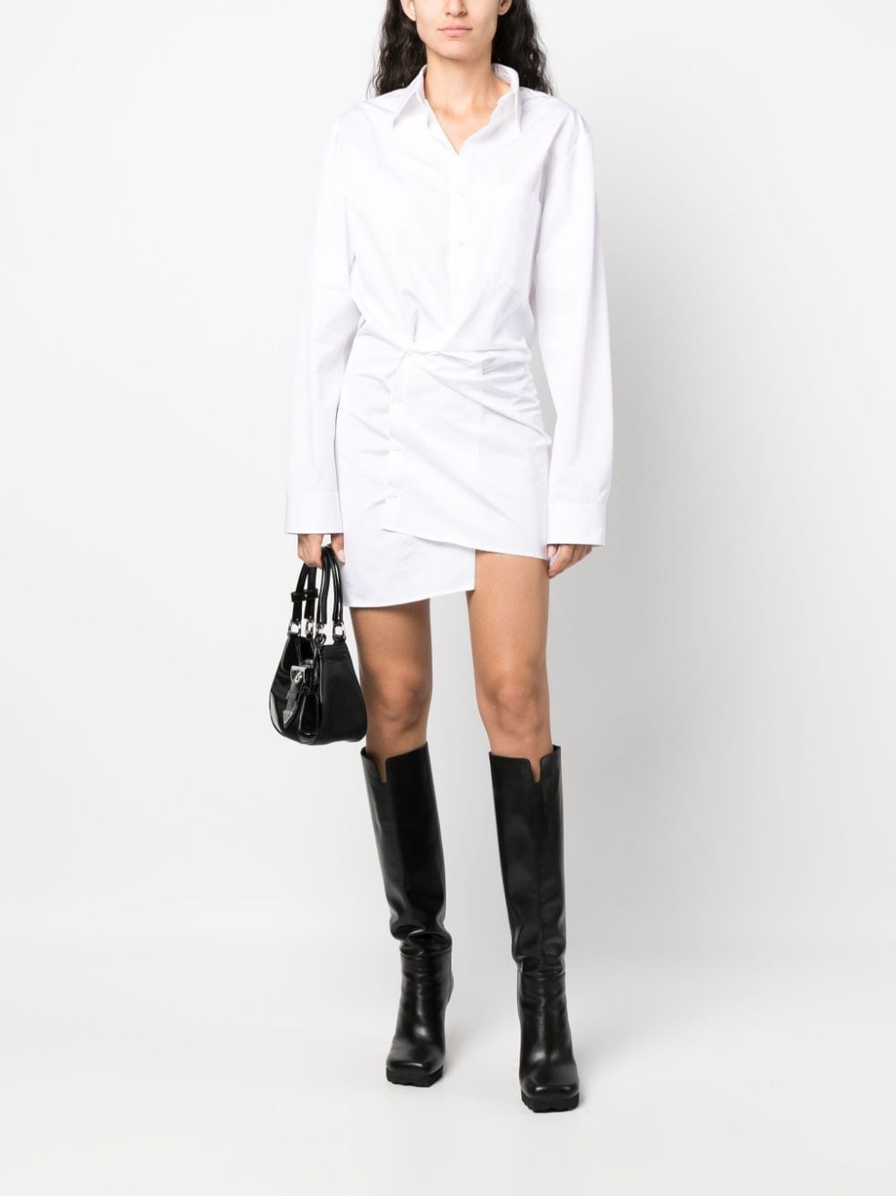Off-White asymmetric cotton shirtdress - Image 2