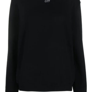 Off-White  logo-embroidered cotton sweatshirt