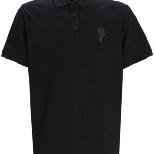 Karl Lagerfeld logo-embroidered cotton polo shirt