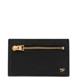 TOM FORD logo-stamp leather cardholder