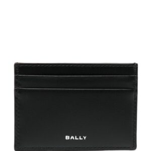 Bally stripe-detail leather card holder