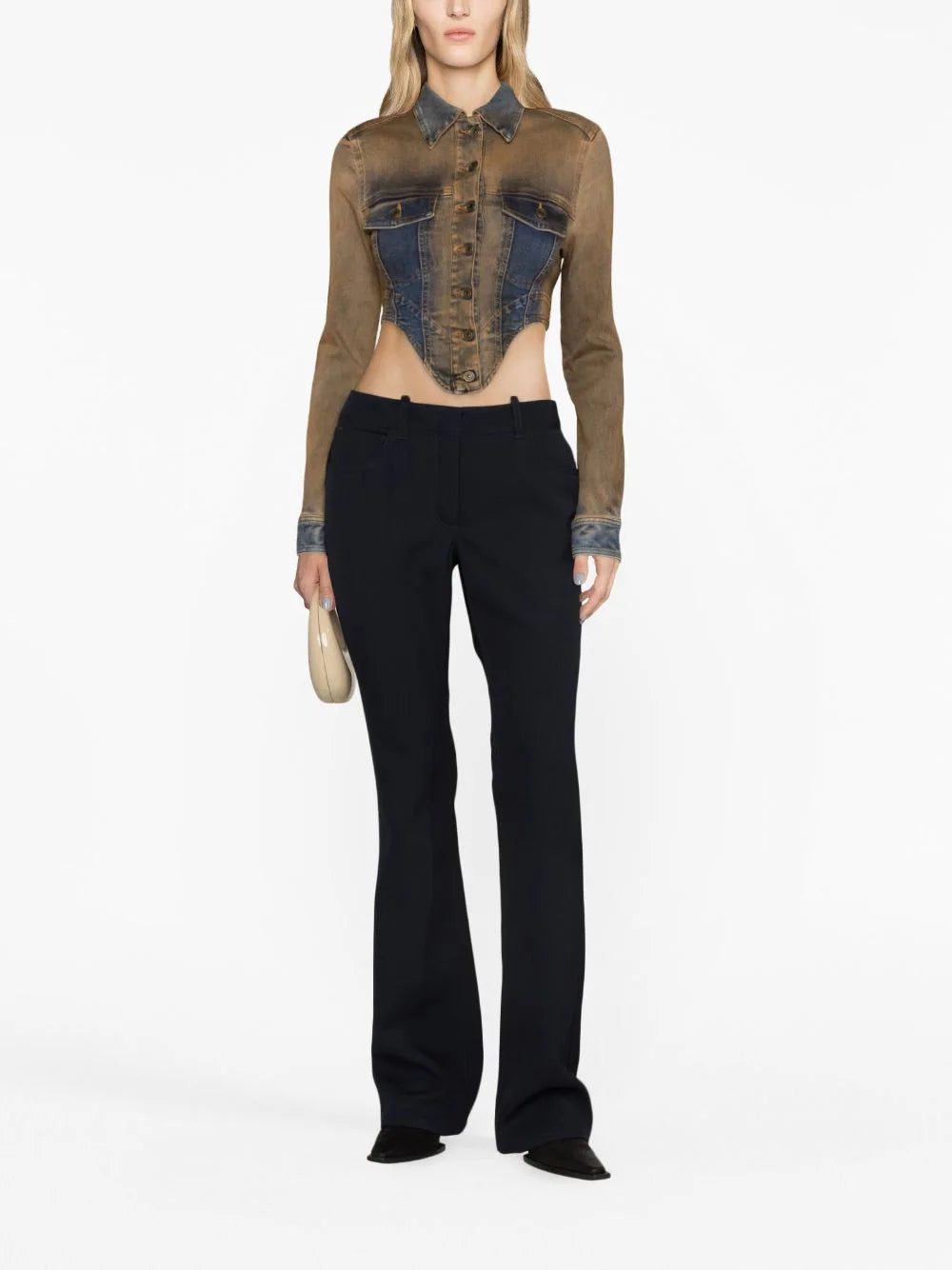 Off-White virgin wool flared trousers - Image 2