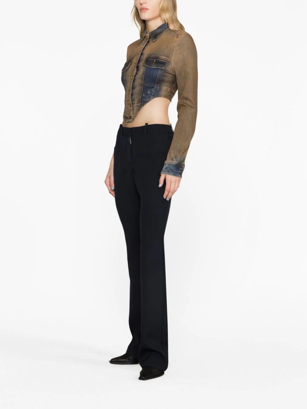 Off-White virgin wool flared trousers - Image 3