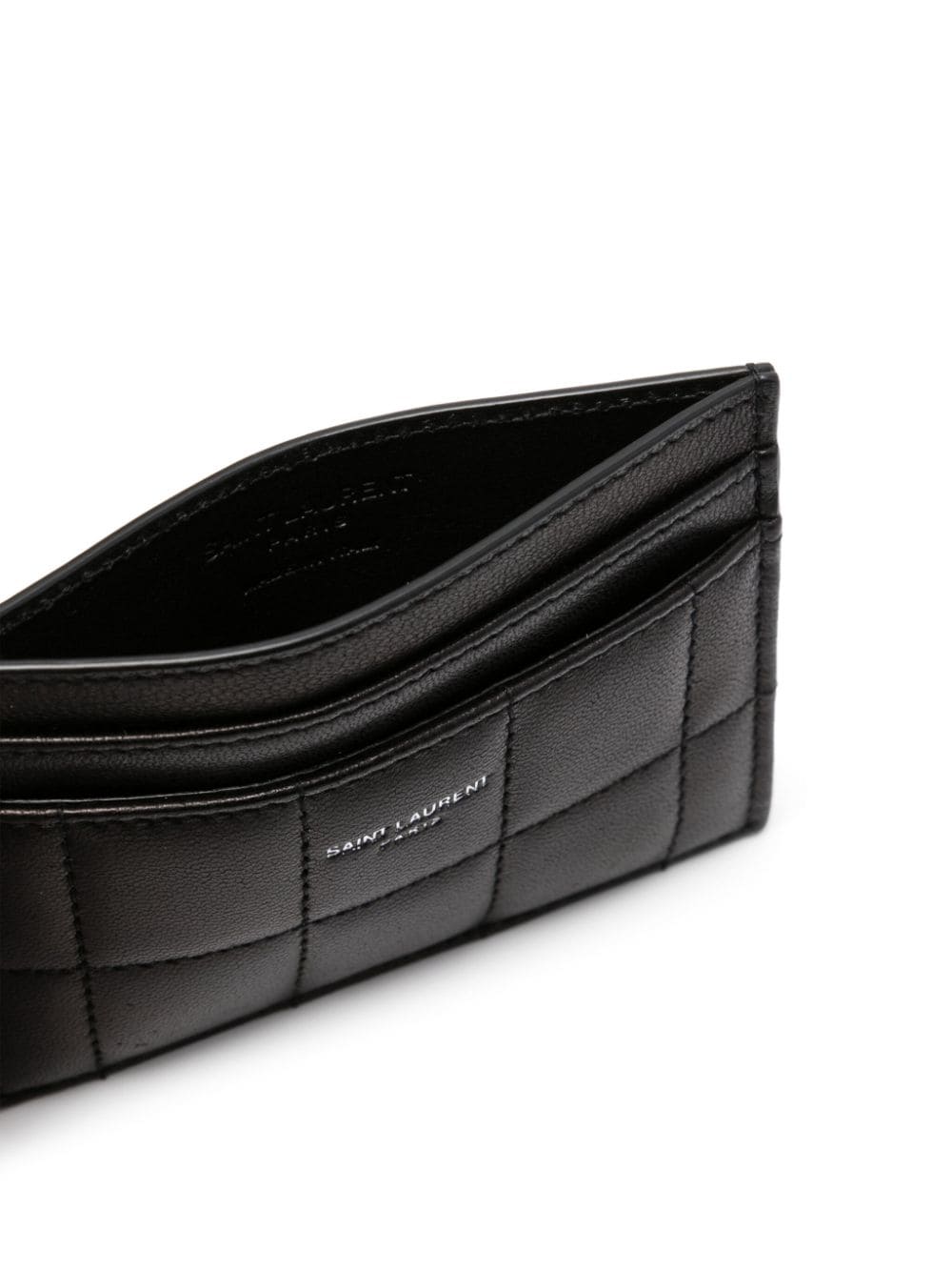 Saint Laurent logo-stamp quilted card holder - Image 2