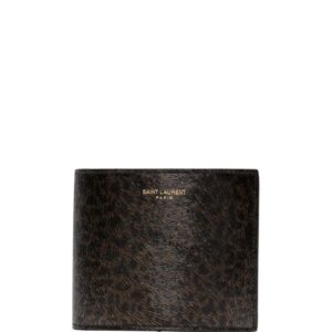 Saint Laurent Paris East/West leopard-print leather wallet