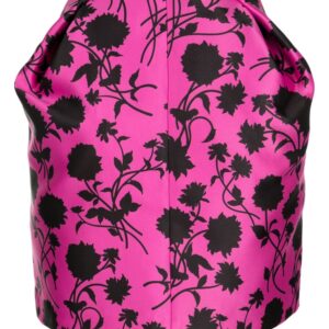 Versace  floral-print wool skirt