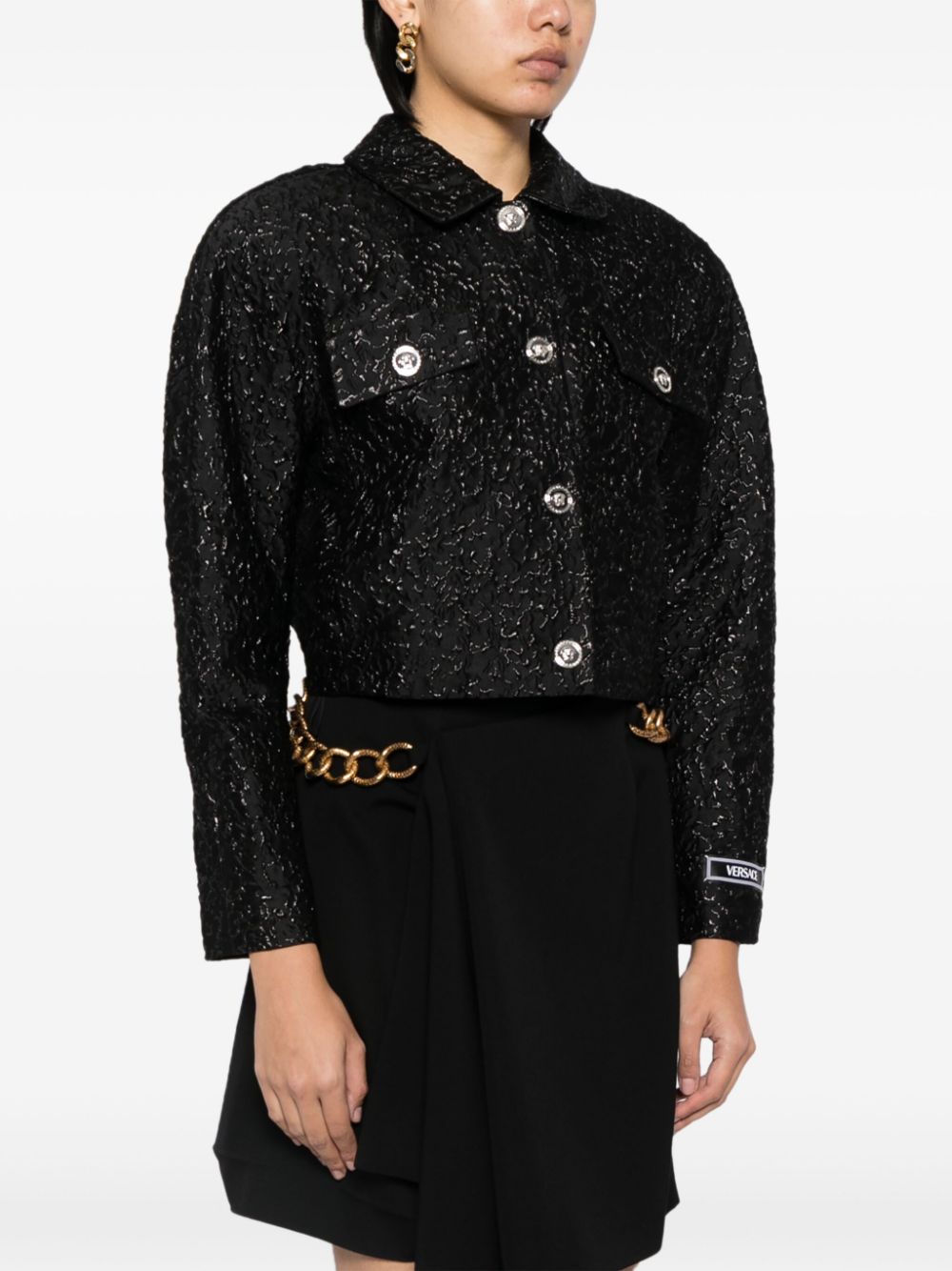 Versace Cloquet lurex blouson jacket - Image 3