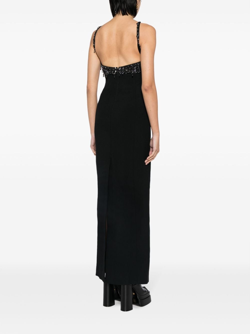 Versace crystal-embellished satin maxi dress - Image 3