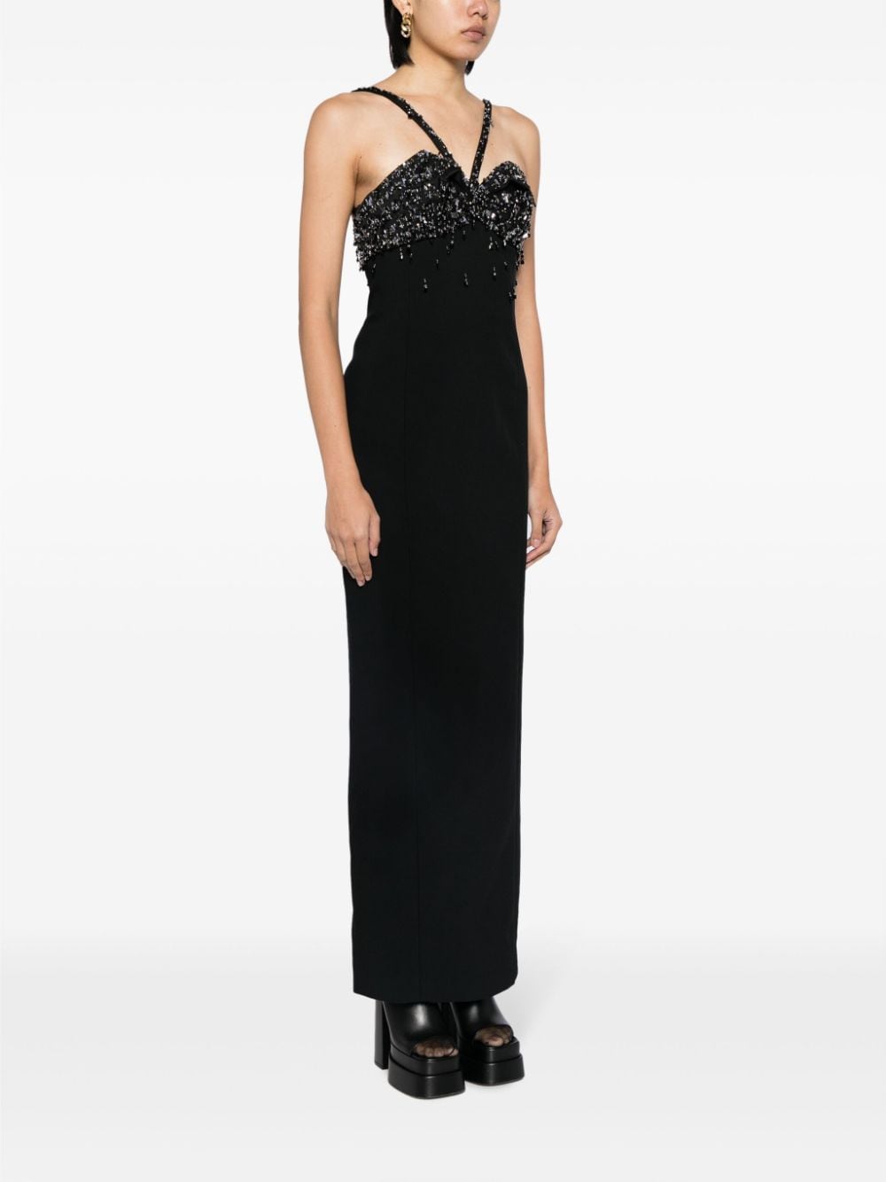 Versace crystal-embellished satin maxi dress - Image 4