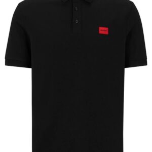 HUGO logo-patch cotton polo shirt