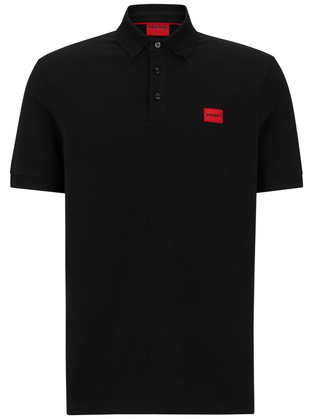 HUGO logo-patch cotton polo shirt
