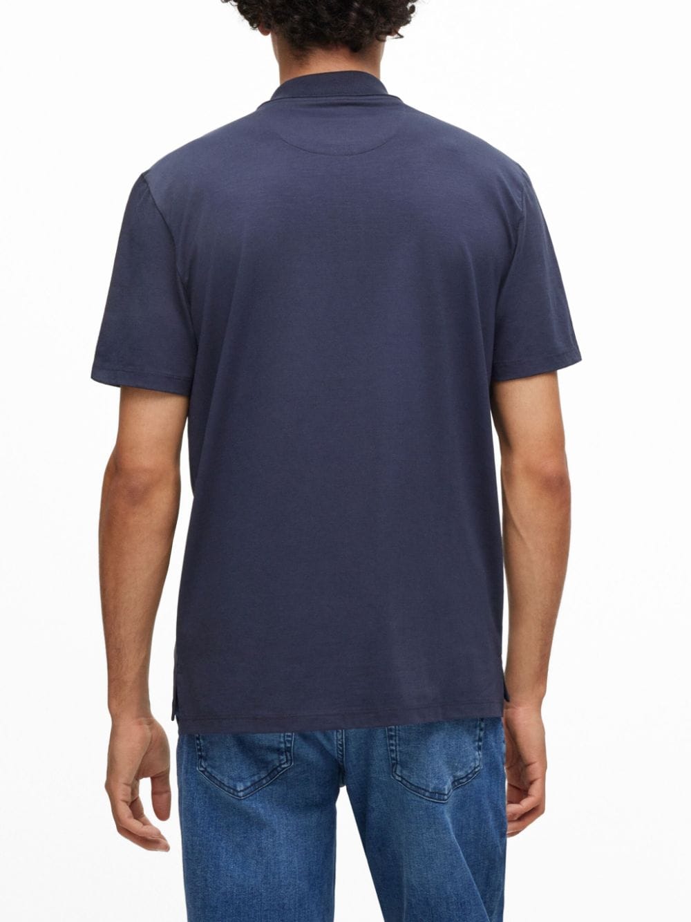 HUGO zip-up short-sleeve piqué polo shirt - Image 4