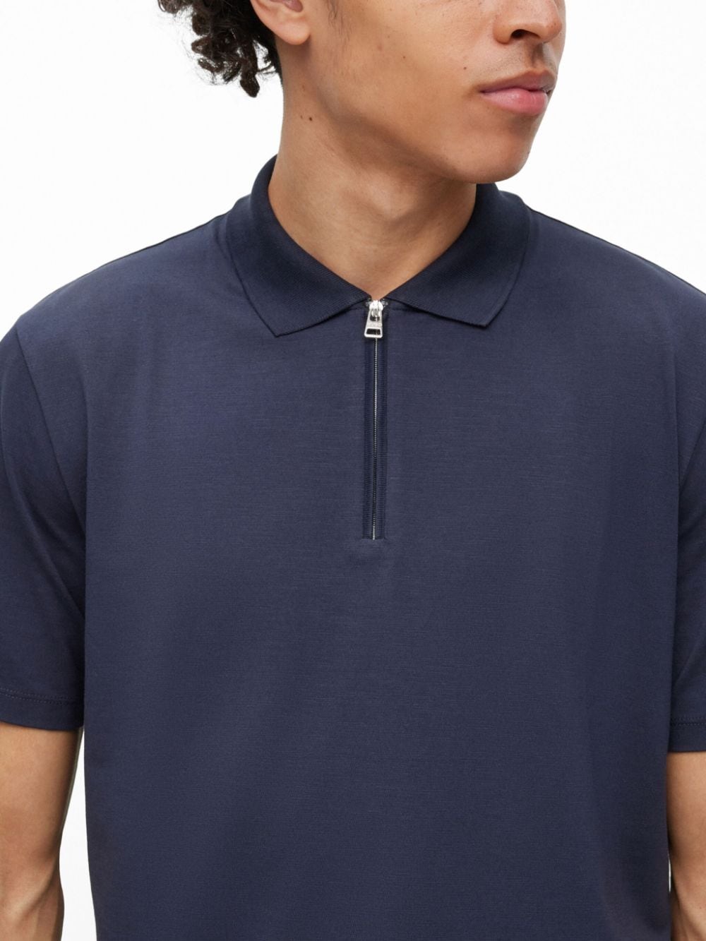 HUGO zip-up short-sleeve piqué polo shirt - Image 5