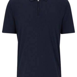 HUGO zip-up short-sleeve piqué polo shirt