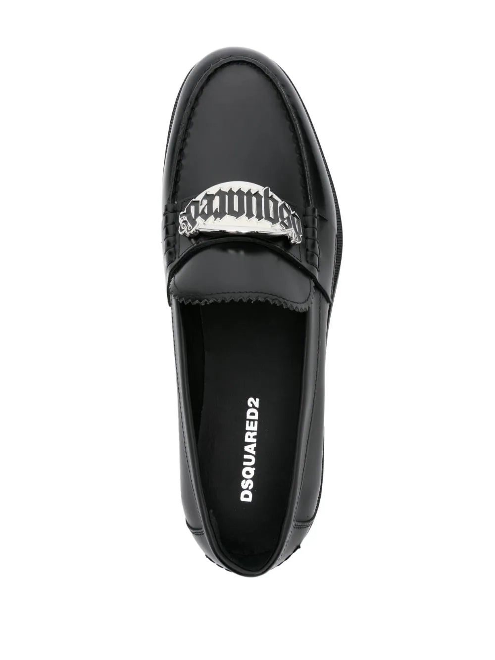 Dsquared2 logo-plaque leather loafers - Image 4