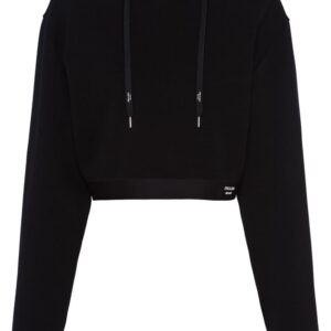 Prada logo-print cropped hoodie