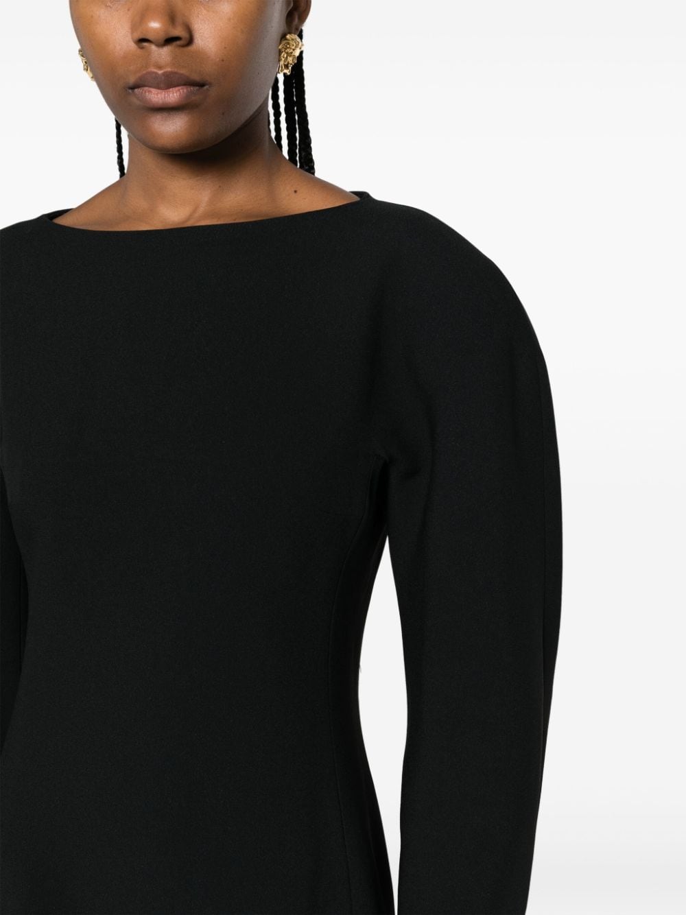 Versace rounded-shoulder midi dress - Image 5