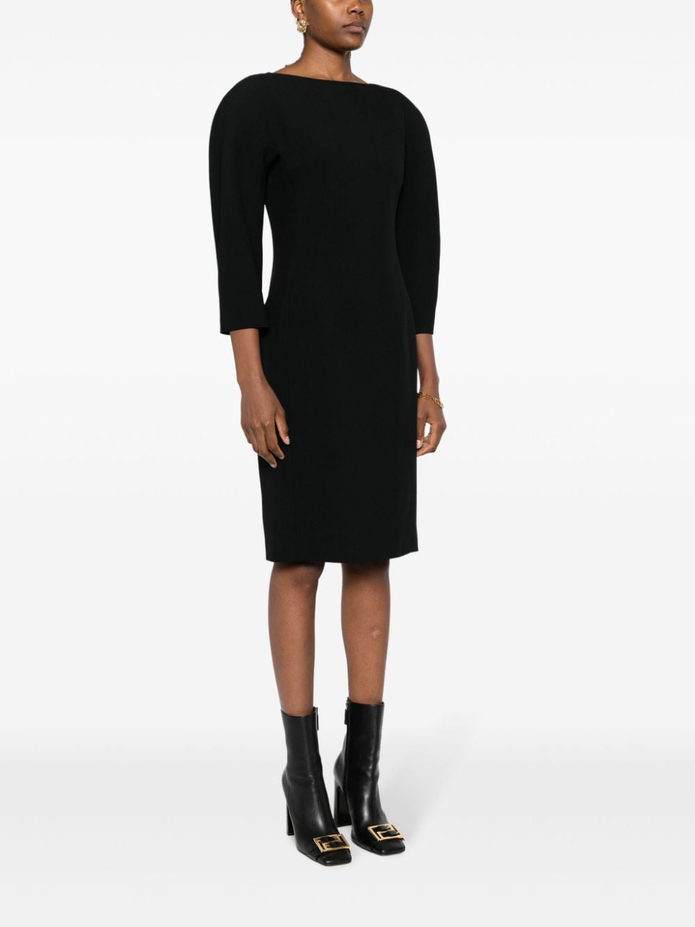 Versace rounded-shoulder midi dress - Image 3