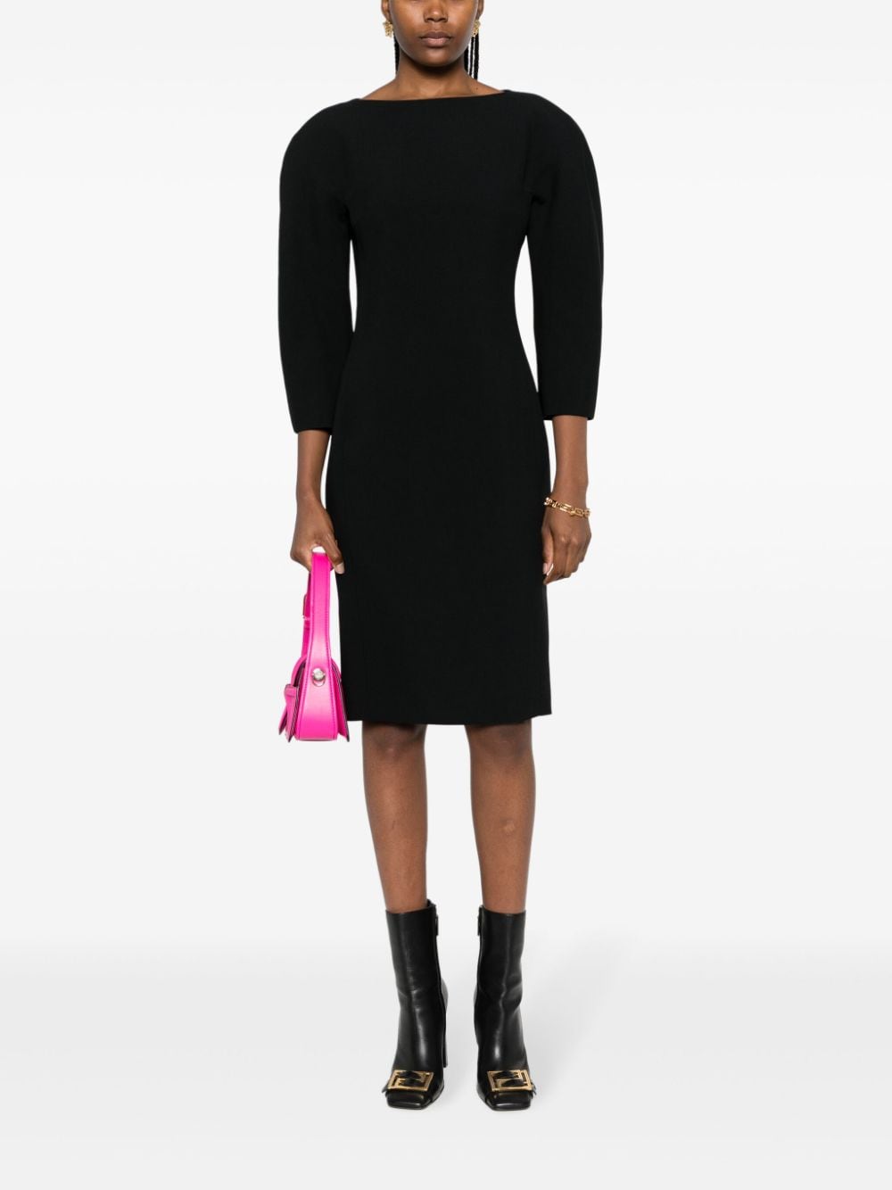 Versace rounded-shoulder midi dress - Image 4