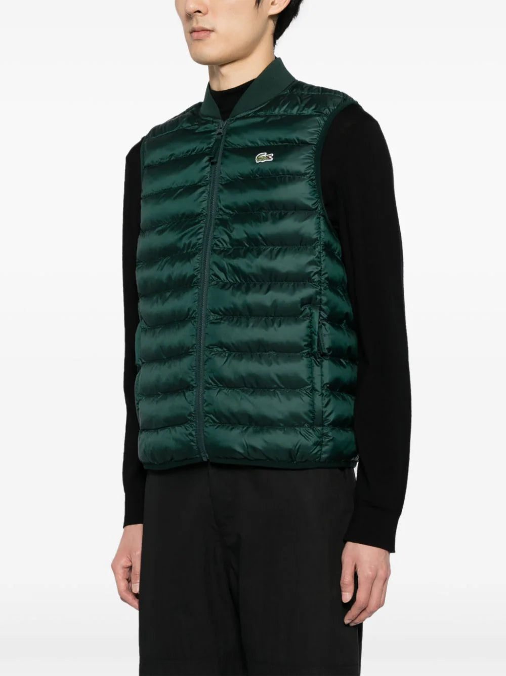 Lacoste logo-emboridered quilted gilet - Image 3