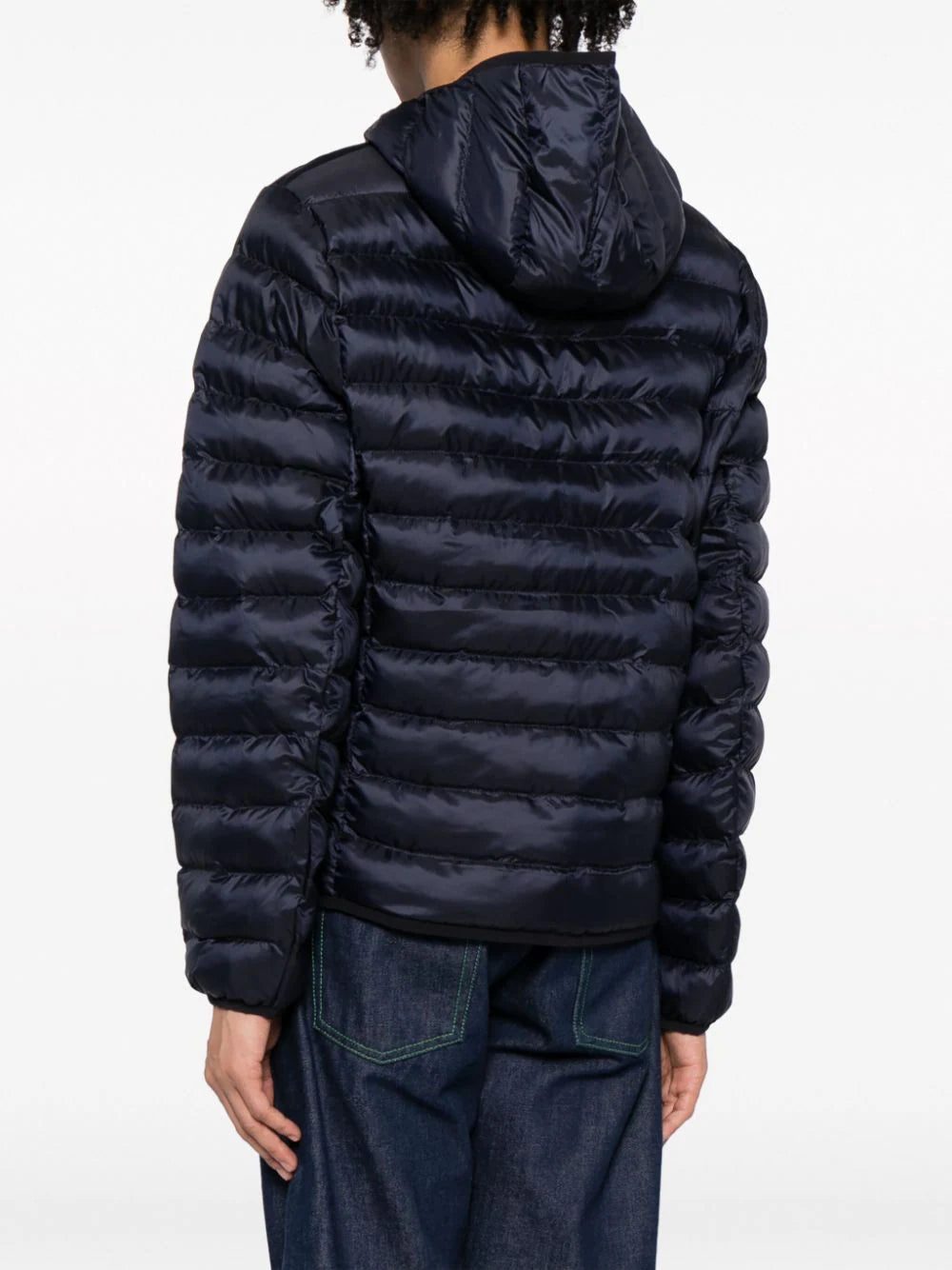 Lacoste logo-patch quilted hooded jacket - Image 4