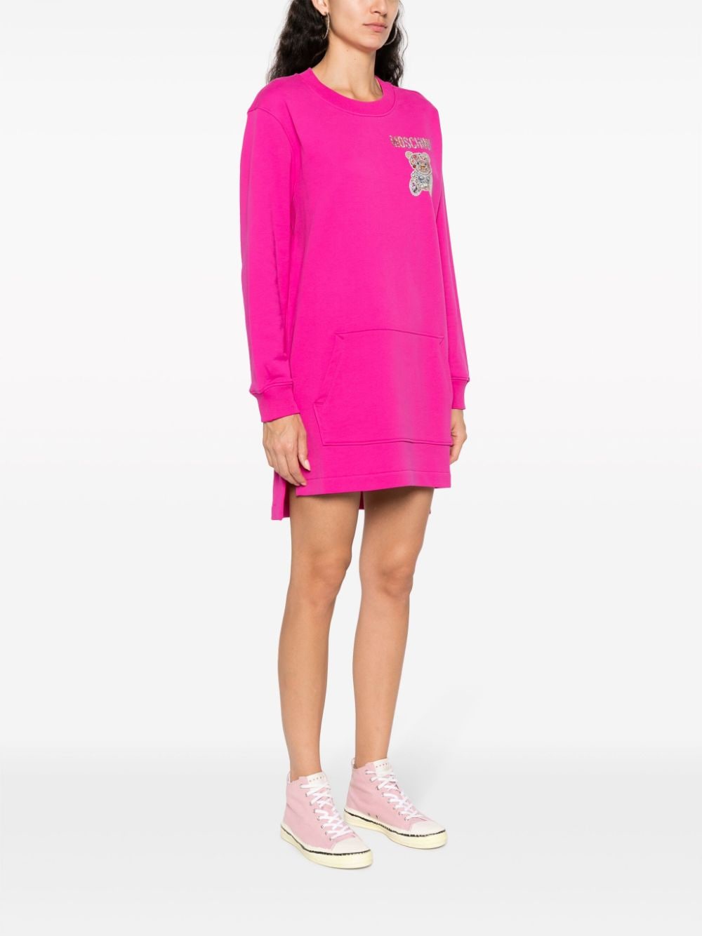 Moschino Teddy Bear-embellished sweatshirt dress - Image 4