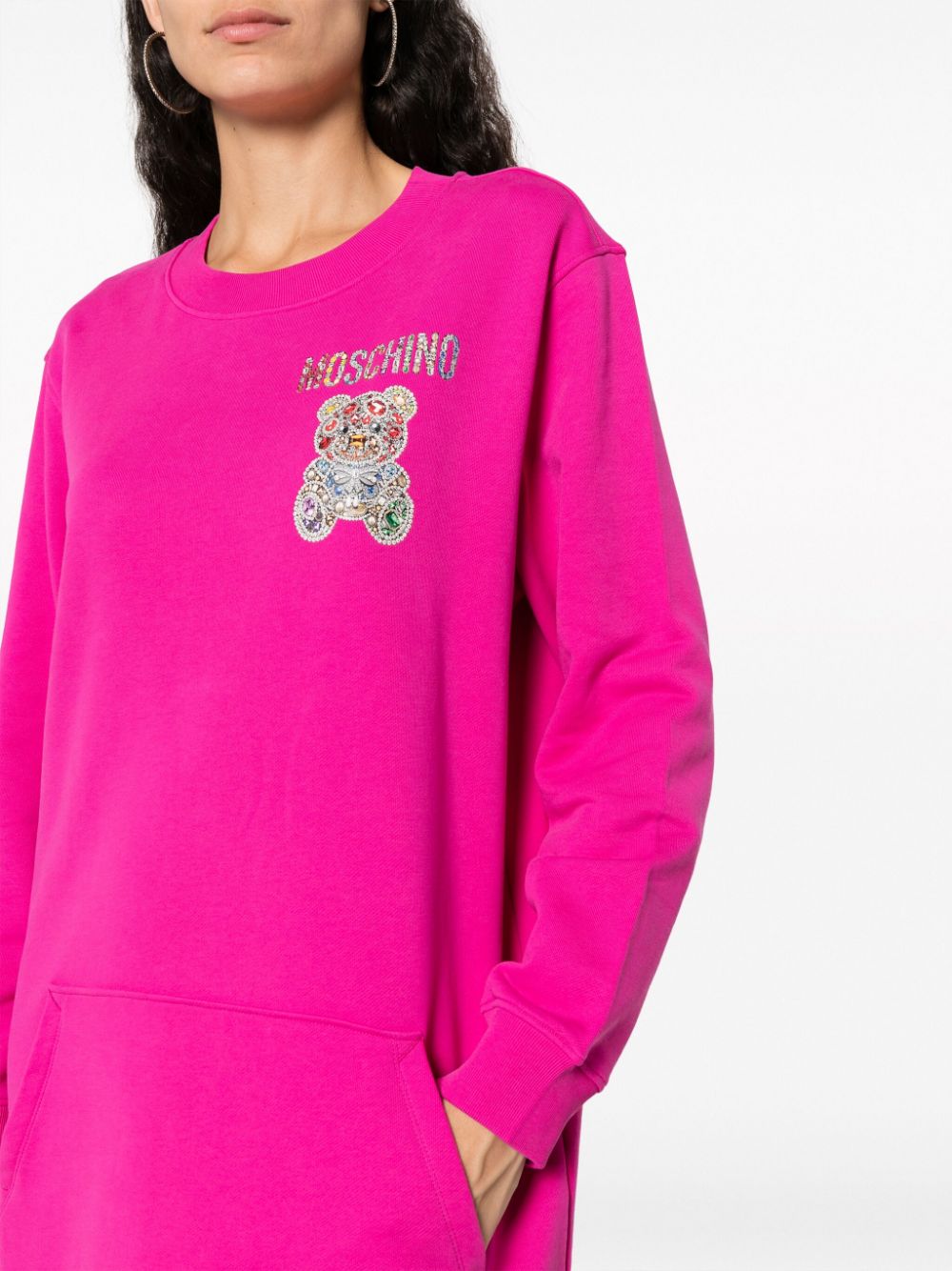 Moschino Teddy Bear-embellished sweatshirt dress - Image 2