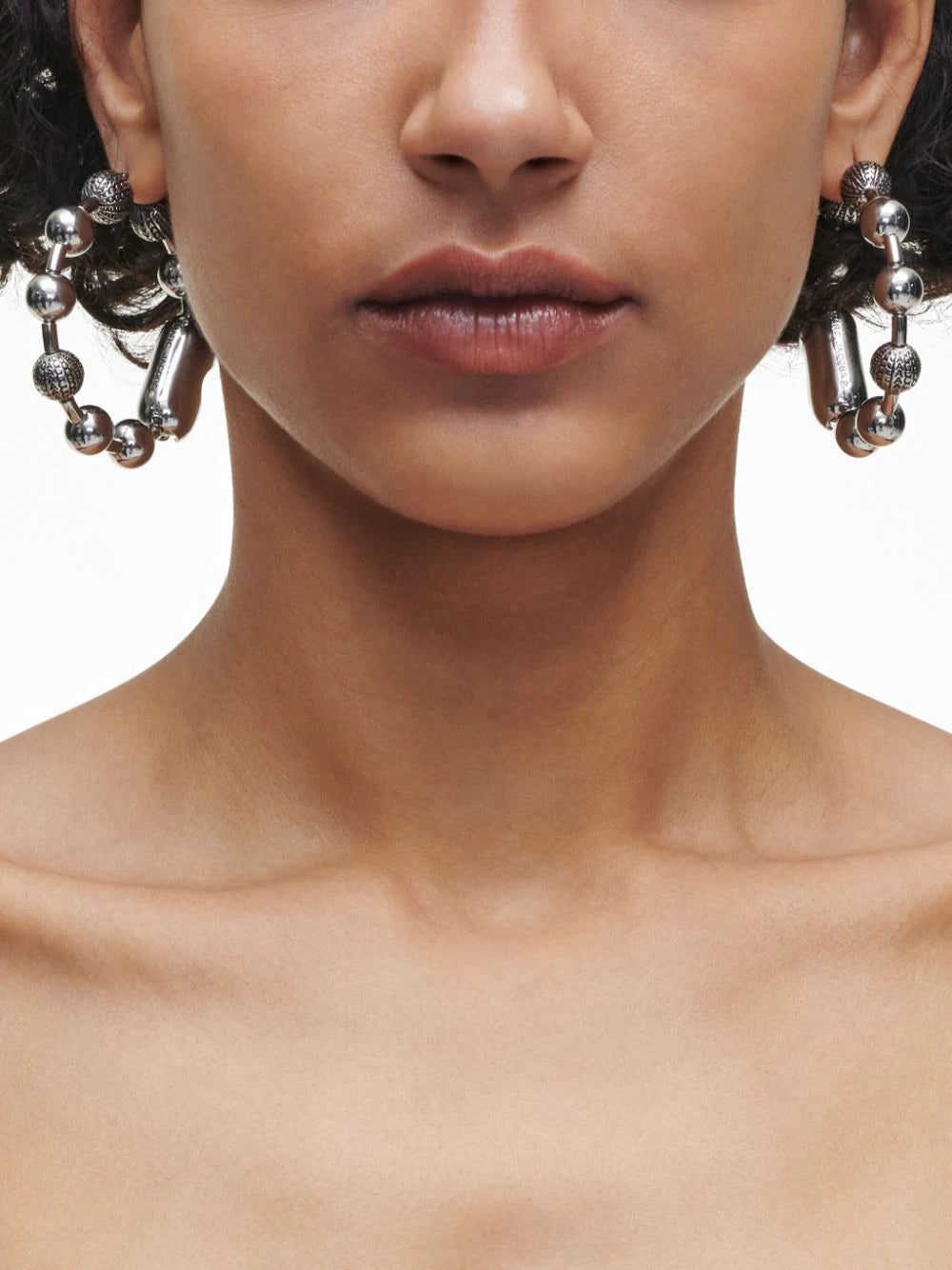 Marc Jacobs ball-chain hoop earrings - Image 4