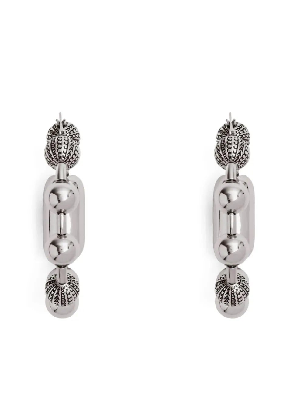 Marc Jacobs ball-chain hoop earrings - Image 2