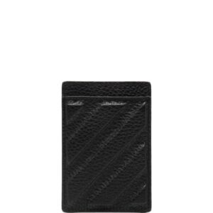Off-White Diag-stripe leather cardholder