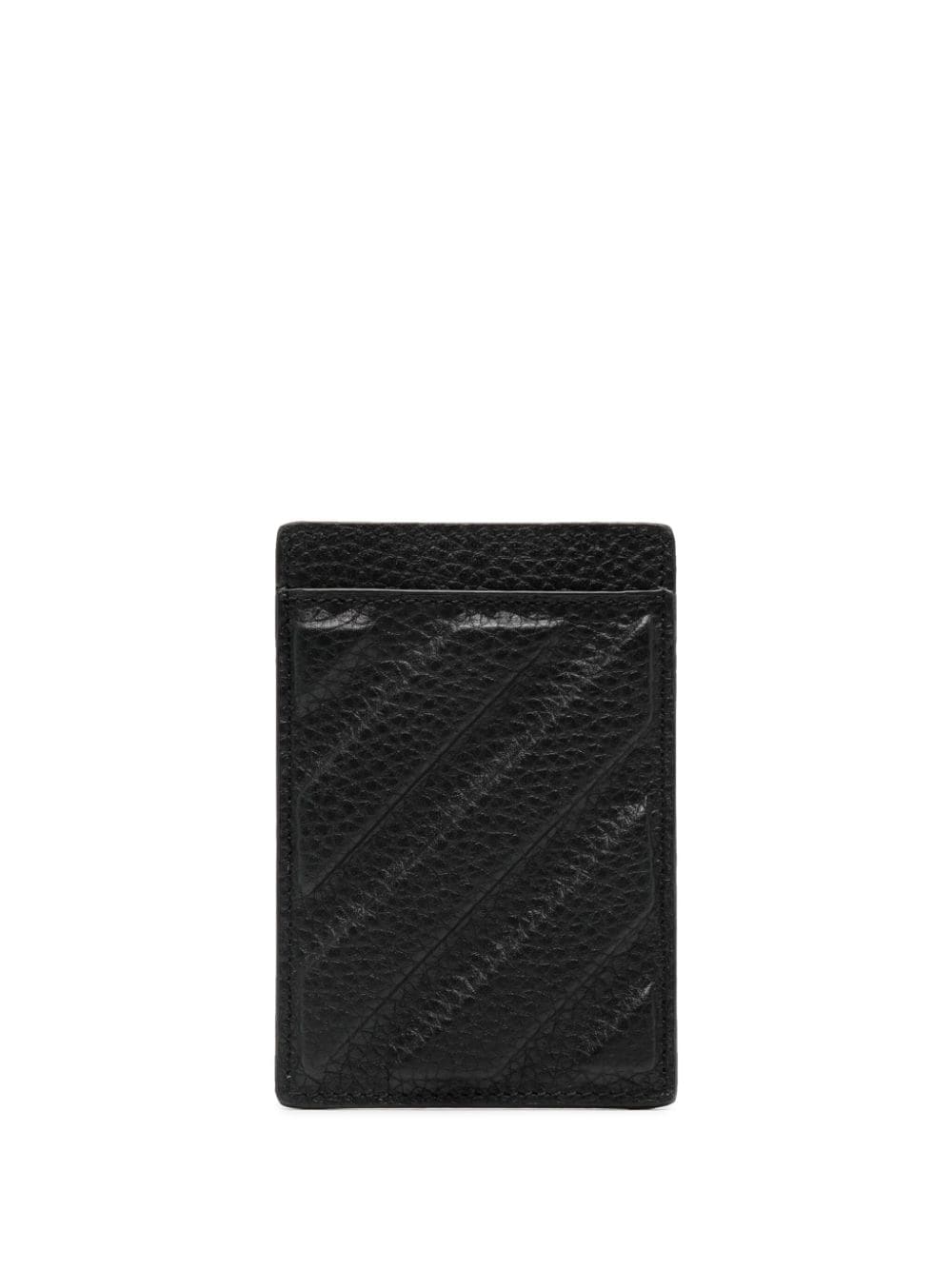 Off-White Diag-stripe leather cardholder