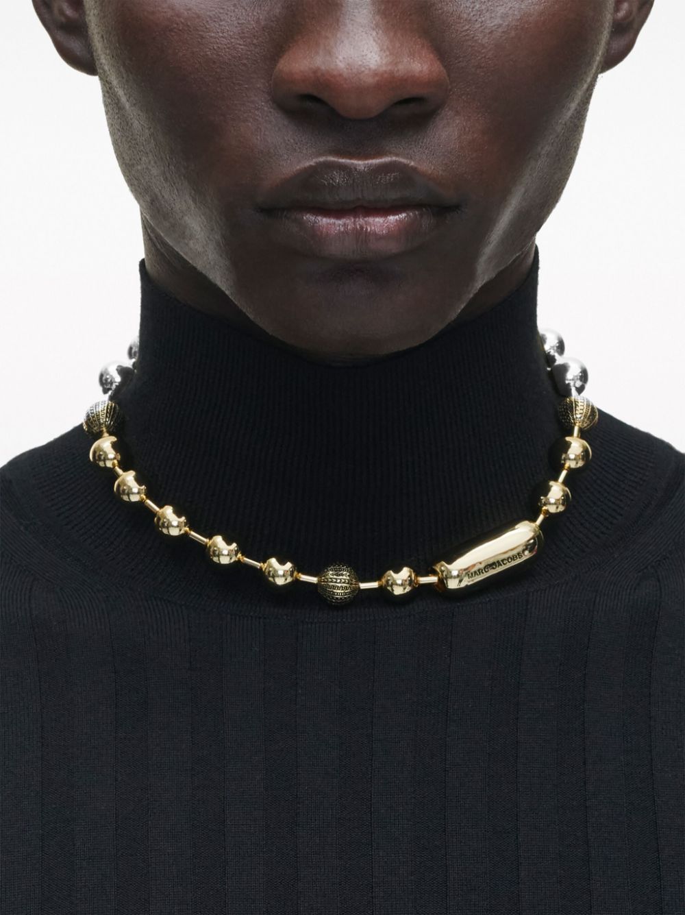 Marc Jacobs logo-engraved ball-chain necklace - Image 3
