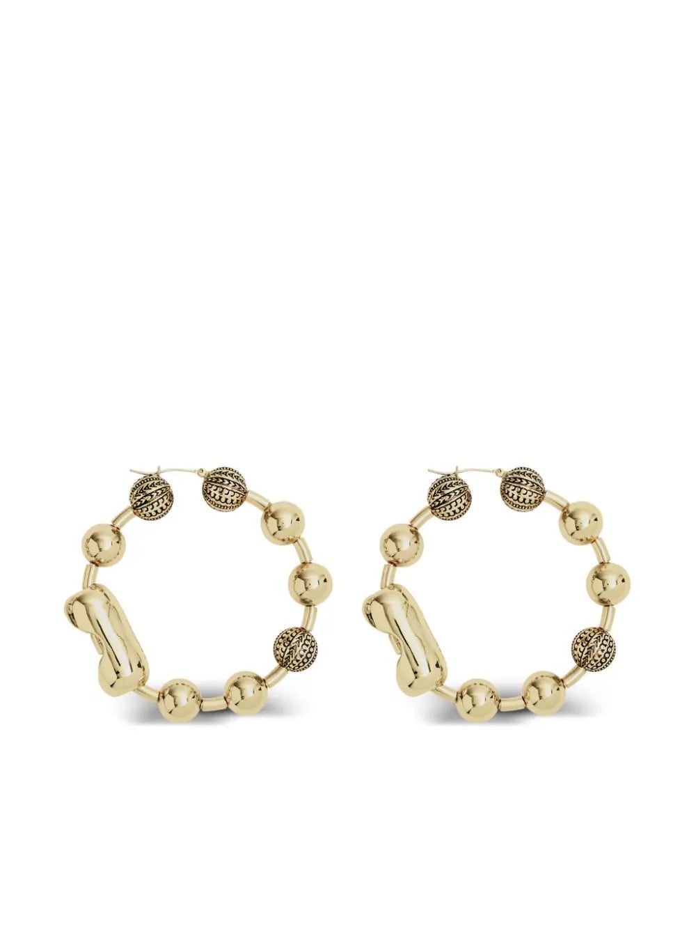 Marc Jacobs ball-chain hoop earrings