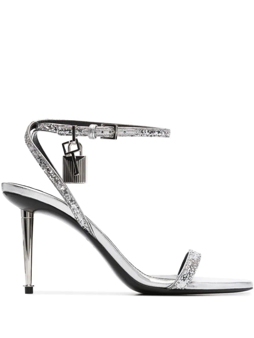 TOM FORD Padlock 85mm glitter sandals