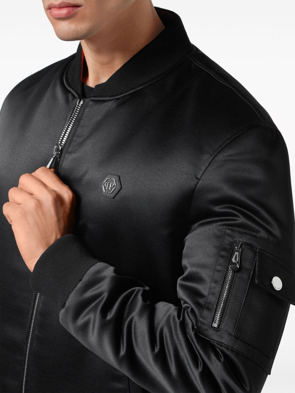 Philipp Plein satin-finish bomber jacket - Image 4