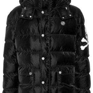 Philipp Plein  skull-print quilted jacket