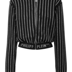 Philipp Plein  crystal-embellished zip-up hoodie jacket