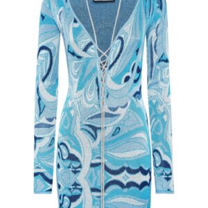 Philipp Plein V-neck knitted minidress