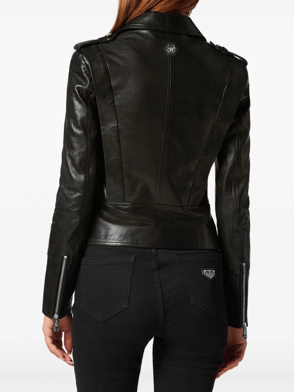 Philipp Plein leather biker jacket - Image 3