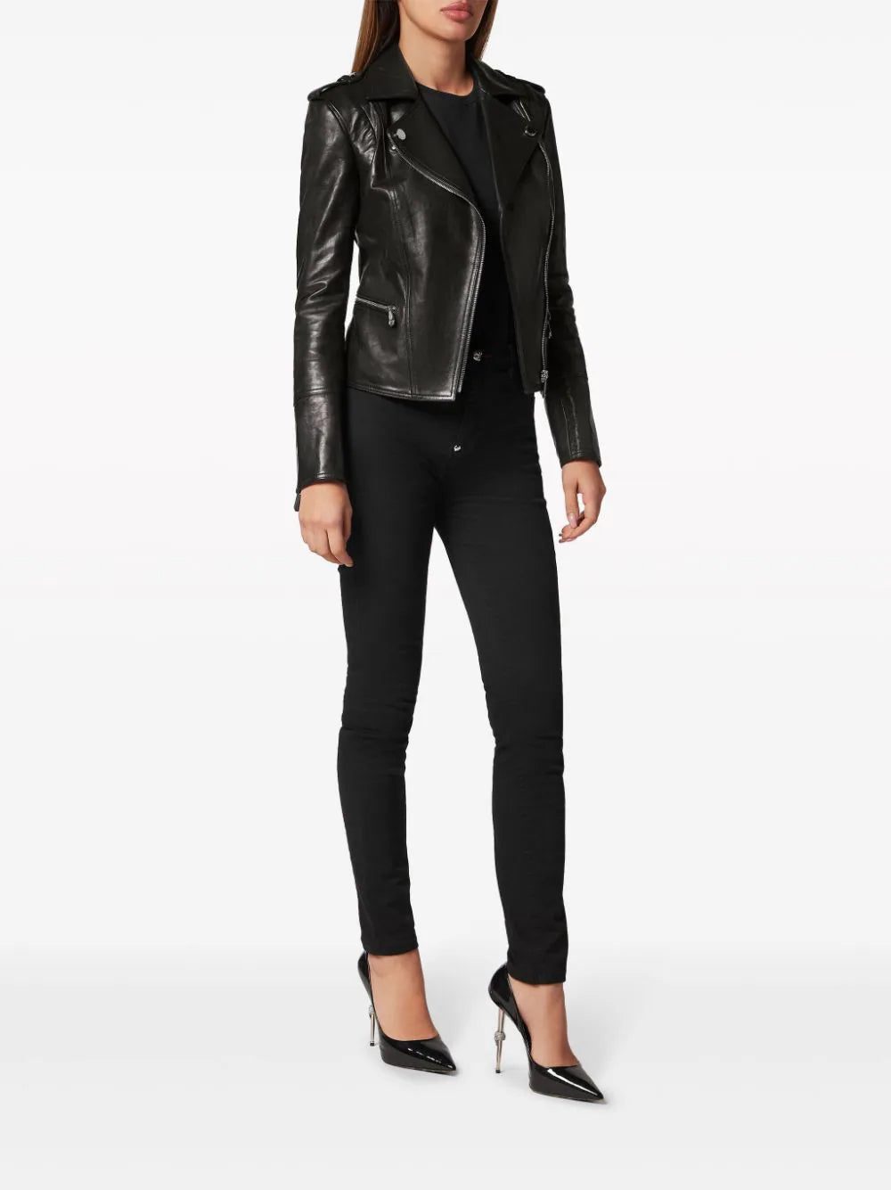 Philipp Plein leather biker jacket - Image 2