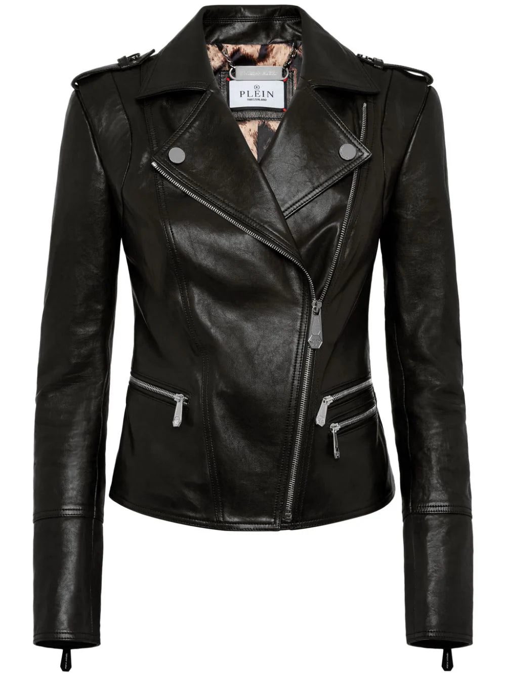Philipp Plein leather biker jacket