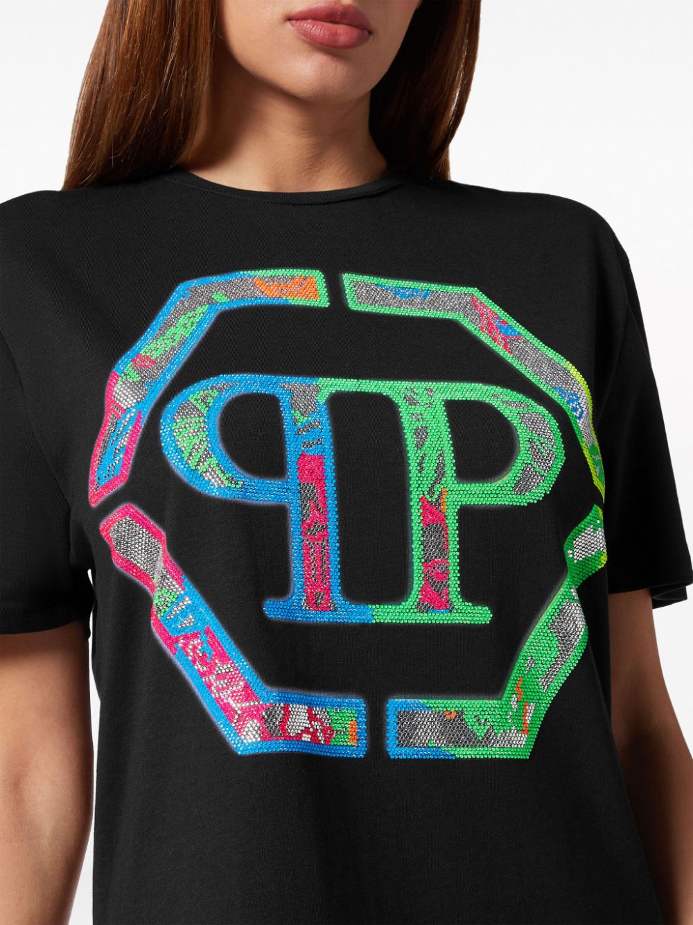 Philipp Plein logo-embellished cotton T-shirt dress - Image 2