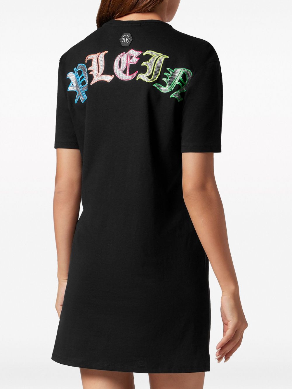 Philipp Plein logo-embellished cotton T-shirt dress - Image 3