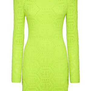 Philipp Plein patterned-knit mini dress