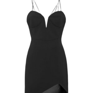 Philipp Plein crystal-embellished strap cady minidress