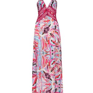 Philipp Plein abstract-print V-neck maxi dress