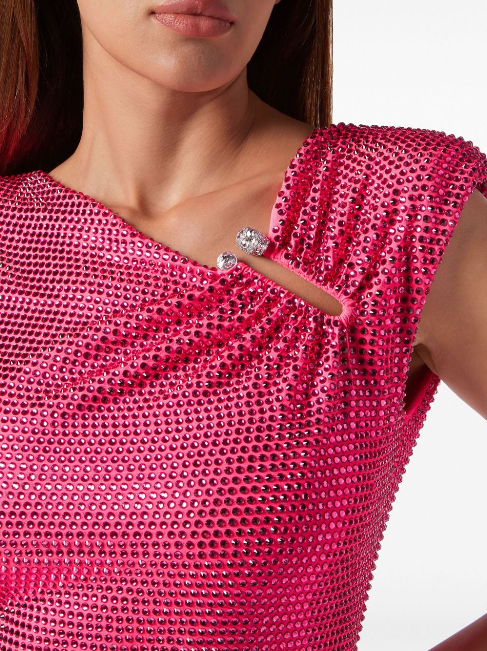 Philipp Plein crystal-embellished mini dress - Image 2